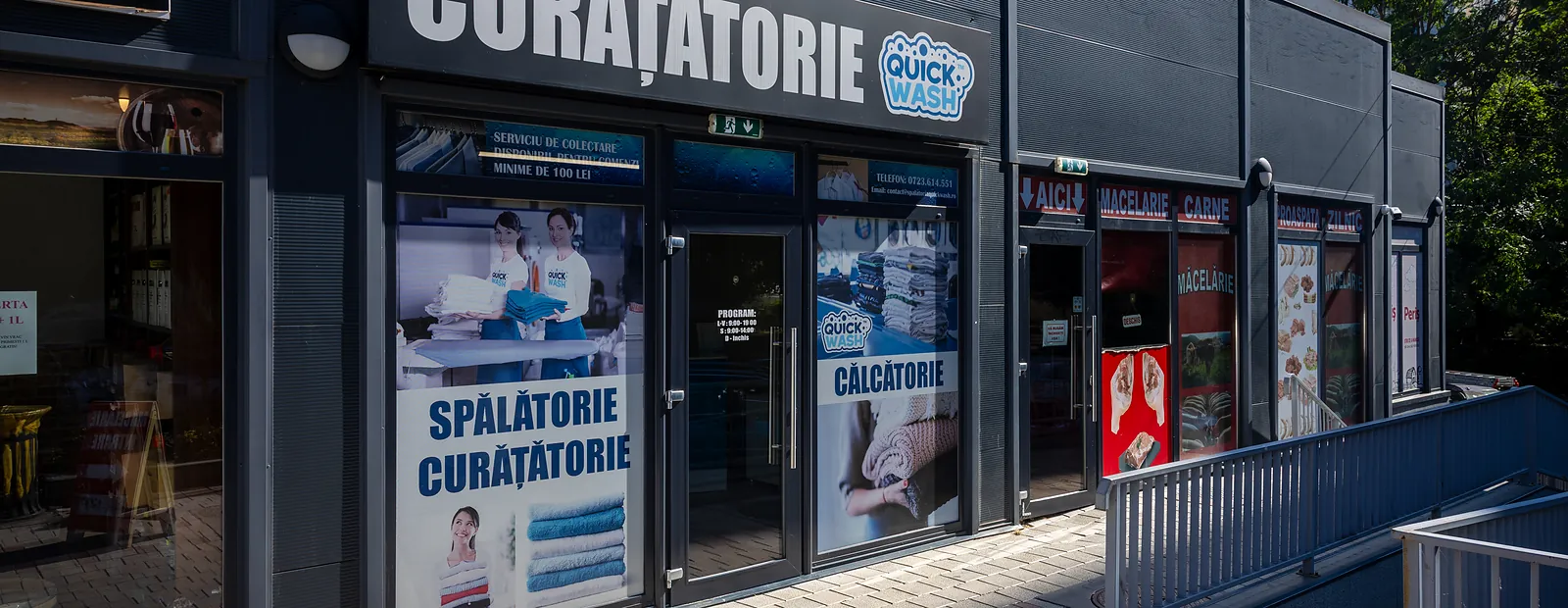 QuickWash storefront in Piata Delfinului, sector 2 Bucharest