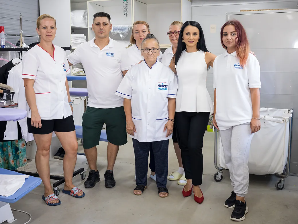 The QuickWash team at the workshop